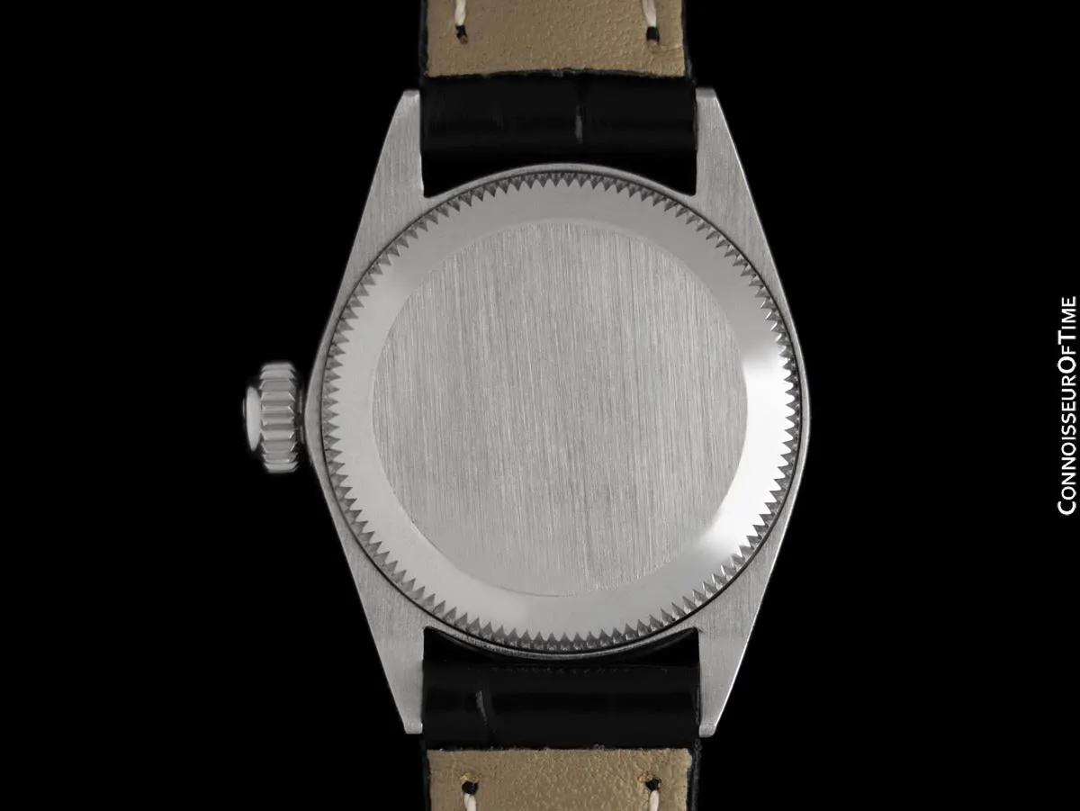 1964 Rolex Date / Datejust Ladies Vintage Watch with Black Dial - Stainless Steel & 18K White Gold