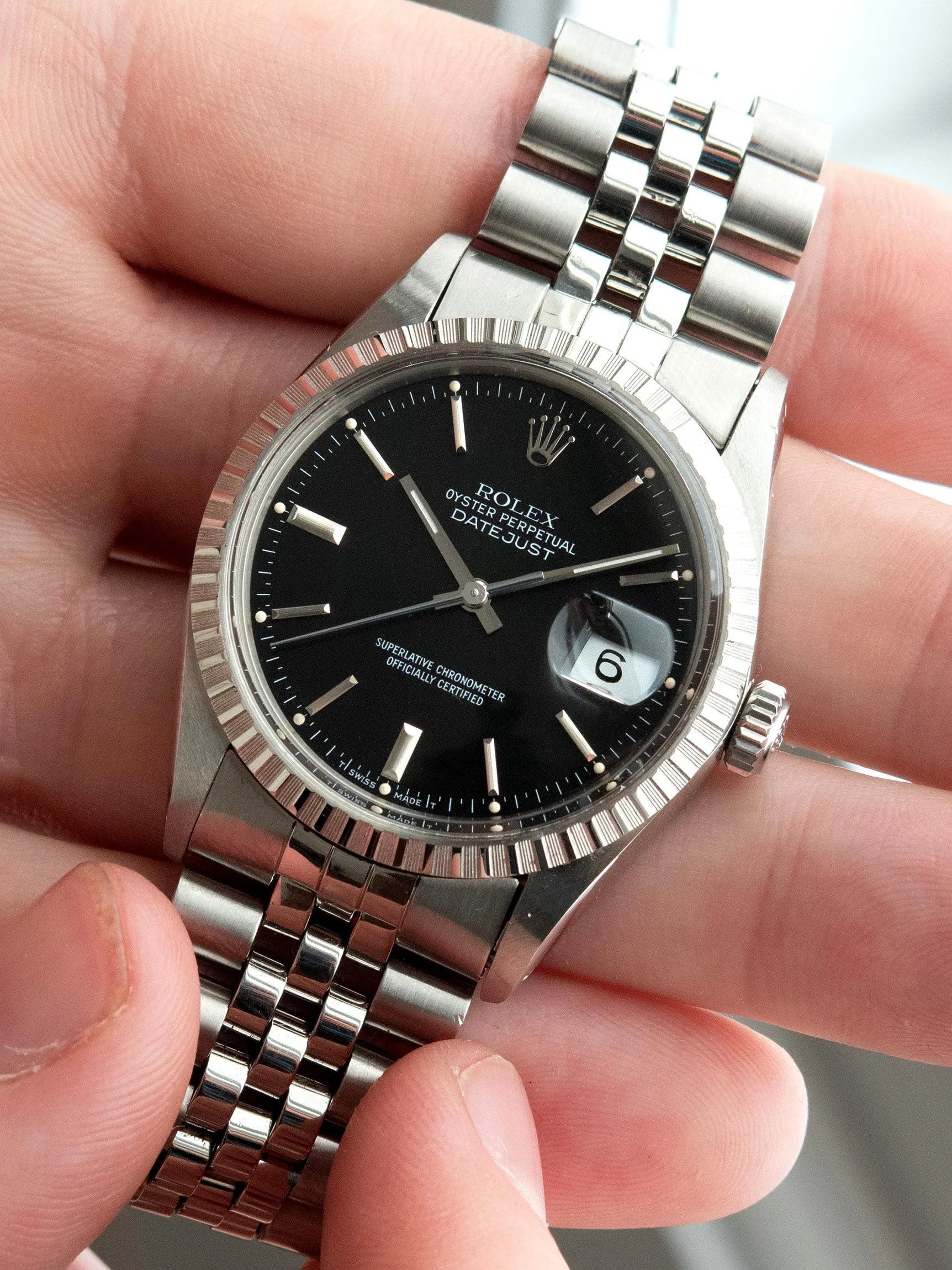 1986 Rolex Datejust (Ref. 16030) Black Dial
