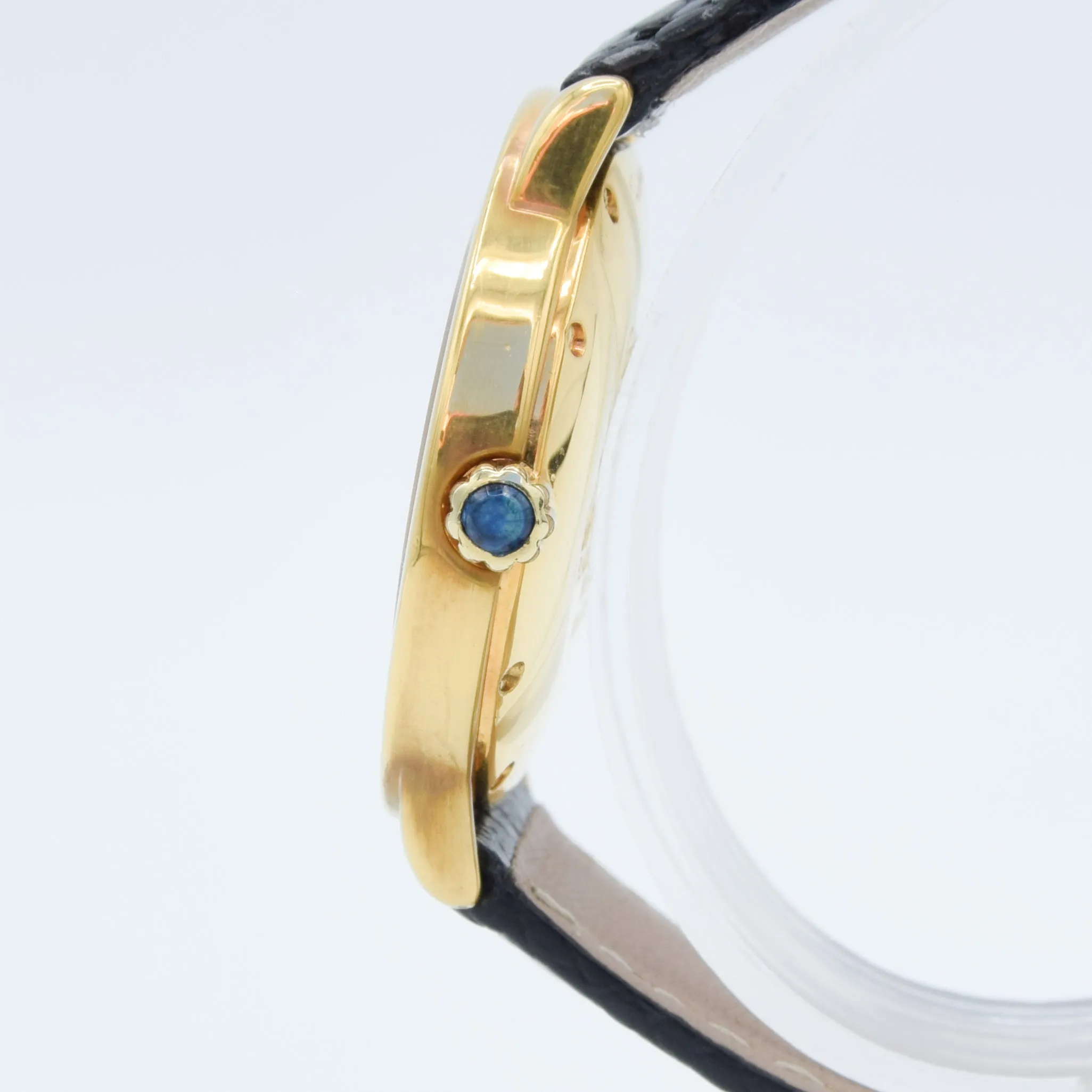 1990s Cartier 'Must de' Ronde with Roman Numerals in 925 Sterling Silver Gilt Vermeil Case Model 1810