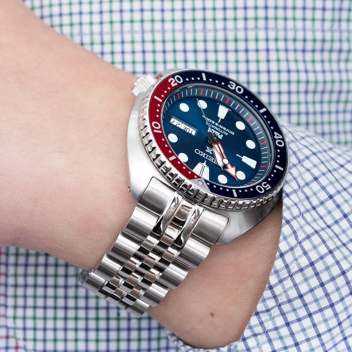 Angus-J Louis compatible with Seiko Turtle SRP777, V-Clasp