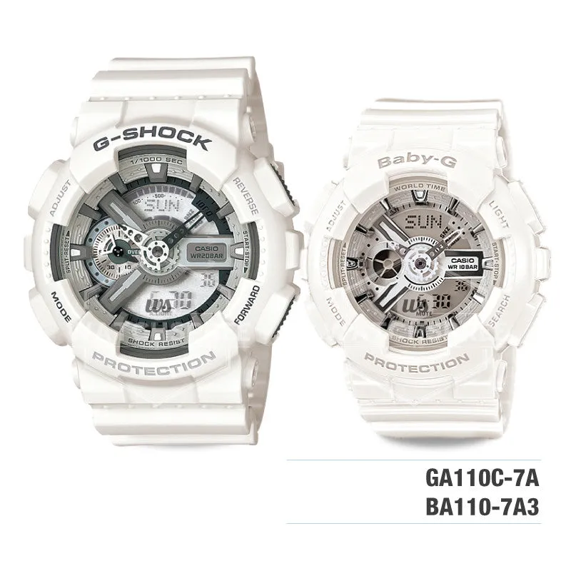 Baby-G & G-Shock Couple Watches BA110-7A3-GA110C-7A