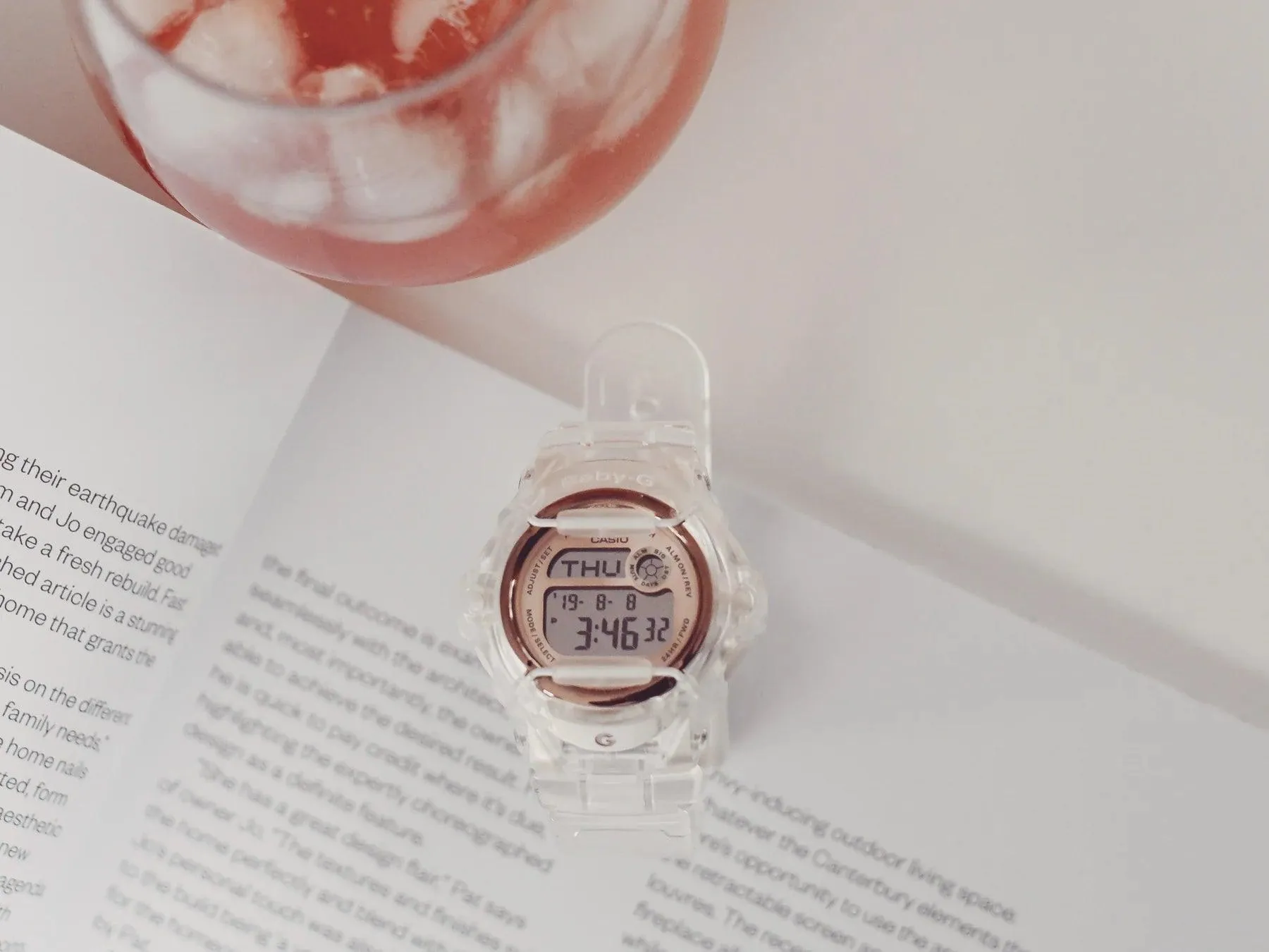 Baby-G Clear & Rose Gold - BG169G-7B