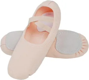Ballet Shoes for Women Big Girls, Innovative Elastic Fabric, High Elasticity-High Breathability Flat Dance Practice Shoes with Split Soles, Soft Sole Yoga Shoes for Girls Boys