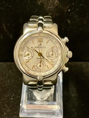 Bertolucci Beautiful Chronograph SS Automatic Men's Wrist Watch - $15K APR w/COA