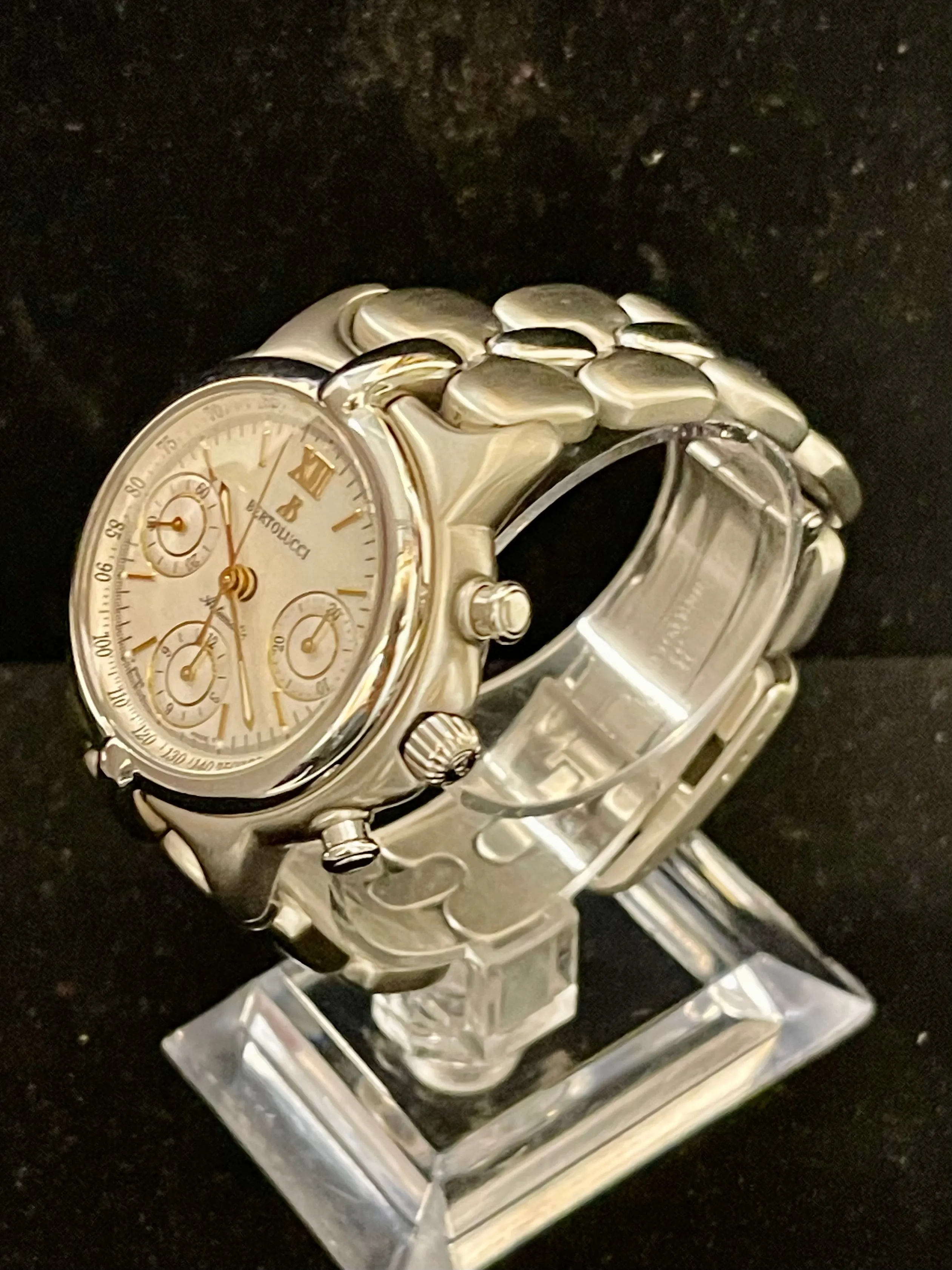 Bertolucci Beautiful Chronograph SS Automatic Men's Wrist Watch - $15K APR w/COA