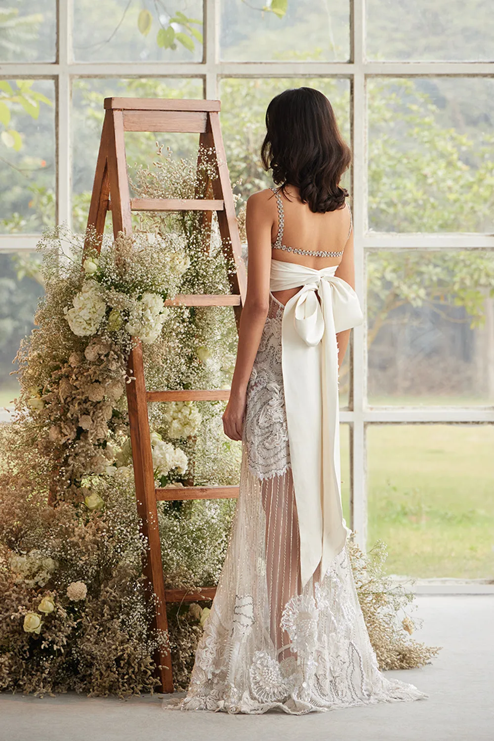 Bloom Iridescent Sheer Gown