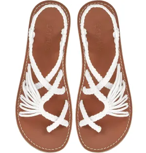 Capana Woven Women's Flat Sandals - Strappy Braided Sandals, Beach Sandals for Women Dressy Summer, Rope Bohemian Sandals, Spring Casual Womens Shoes, Comfy Boho Flats for Teen Girls  Banyan