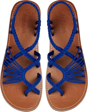 Capana Woven Women's Flat Sandals - Strappy Braided Sandals, Beach Sandals for Women Dressy Summer, Rope Bohemian Sandals, Spring Casual Womens Shoes, Comfy Boho Flats for Teen Girls  Banyan
