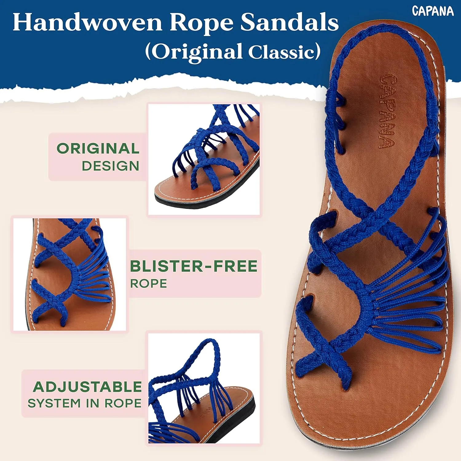 Capana Woven Women's Flat Sandals - Strappy Braided Sandals, Beach Sandals for Women Dressy Summer, Rope Bohemian Sandals, Spring Casual Womens Shoes, Comfy Boho Flats for Teen Girls  Banyan