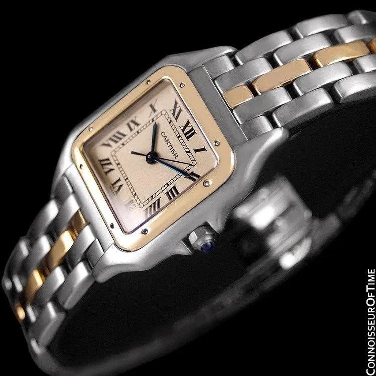Cartier Panthere Two-Tone Mens Midsize / Unisex Watch, Date - Stainless Steel & 18K Gold - W25028B5