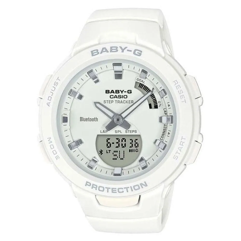 Casio BABY-G Bluetooth White Digital Sports Ladies Watch - BSAB100-7A
