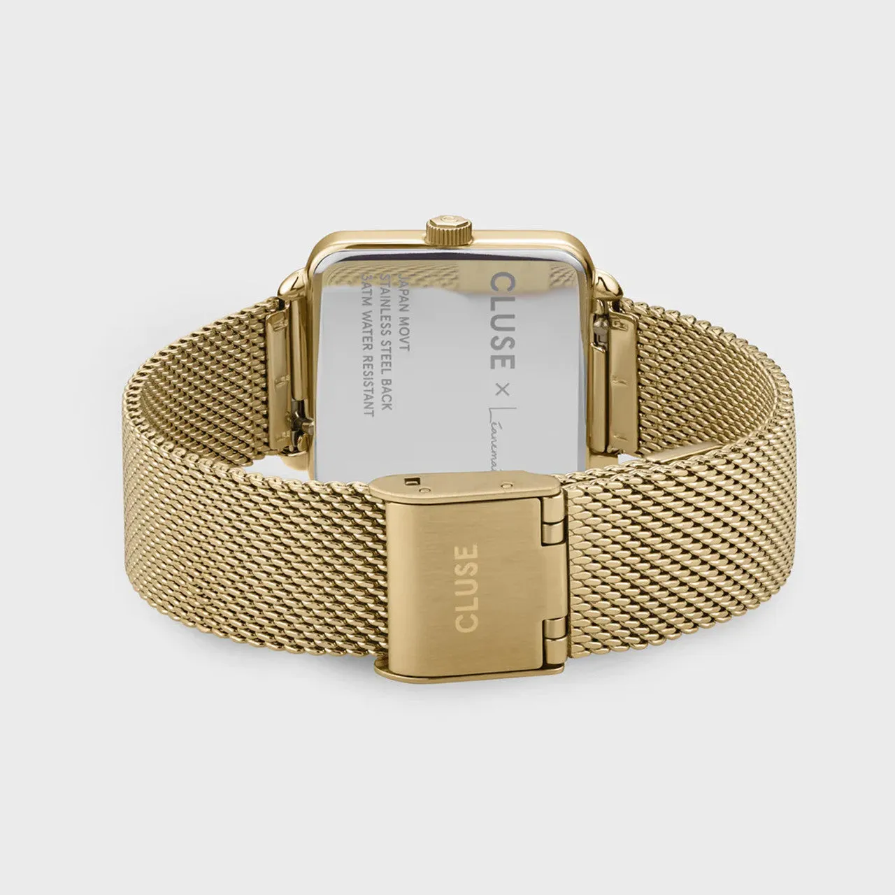 CLUSE La Tetragone Light Rose Gold Mesh Watch   Chain Bracelet Gift Set