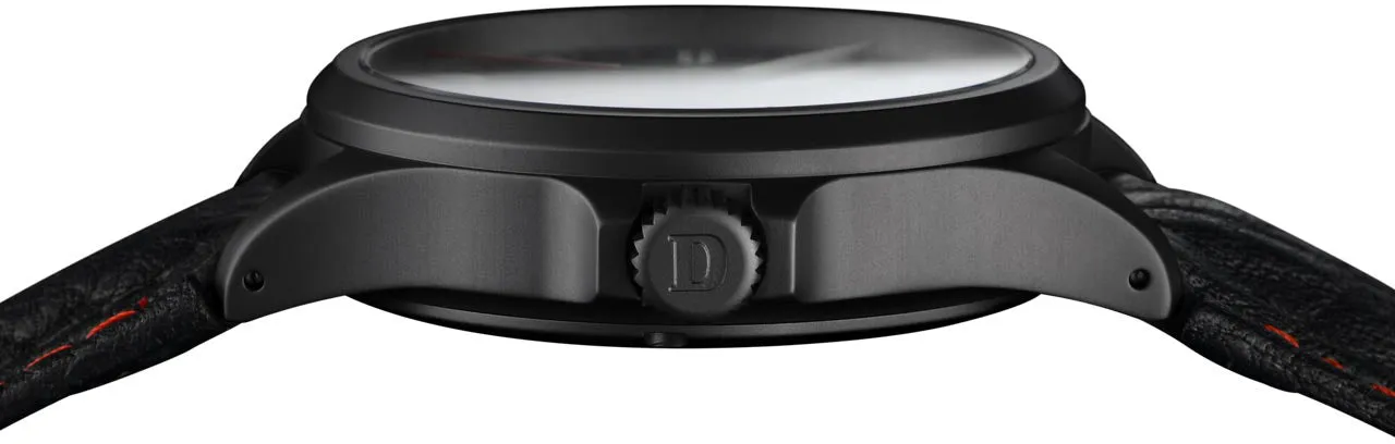 Damasko Watch DA 34 Black PVD Leather Pin