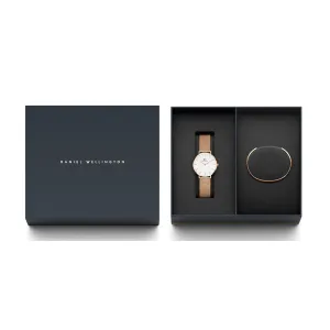 Daniel Wellington Melrose Gold Watch and Bracelet Ladies Gift Pack DW00500204