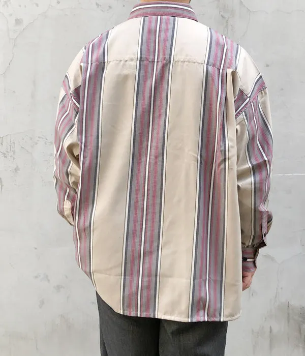 DESCENDANT/CHIEF MULTI STRIPE LS SHIRT FULL (BEIGE)