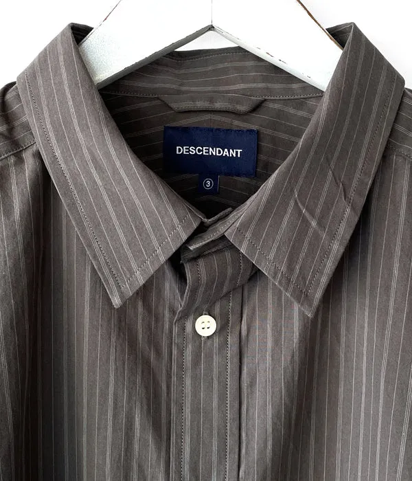 DESCENDANT/LANCE COTTON STRIPE LS SHIRT STANDARD (BLACK)