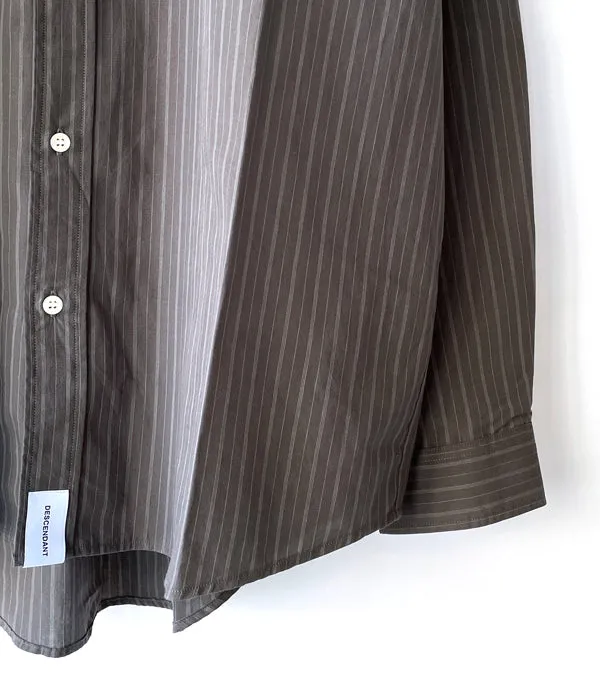 DESCENDANT/LANCE COTTON STRIPE LS SHIRT STANDARD (BLACK)