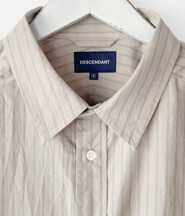 DESCENDANT/LANCE COTTON STRIPE LS SHIRT STANDARD (GRAY)