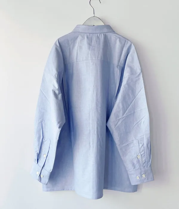 DESCENDANT/TIDE OXFORD LS SHIRT FULL (BLUE)