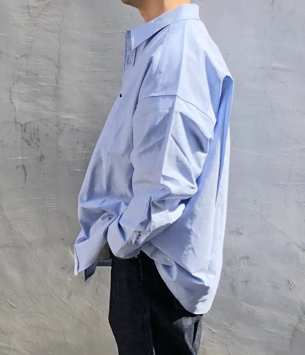 DESCENDANT/TIDE OXFORD LS SHIRT FULL (BLUE)