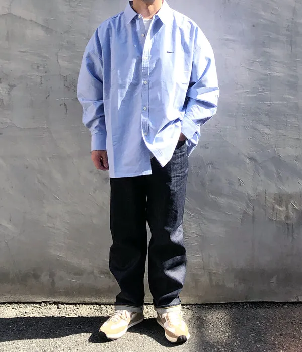 DESCENDANT/TIDE OXFORD LS SHIRT FULL (BLUE)