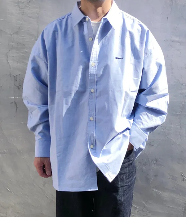 DESCENDANT/TIDE OXFORD LS SHIRT FULL (BLUE)