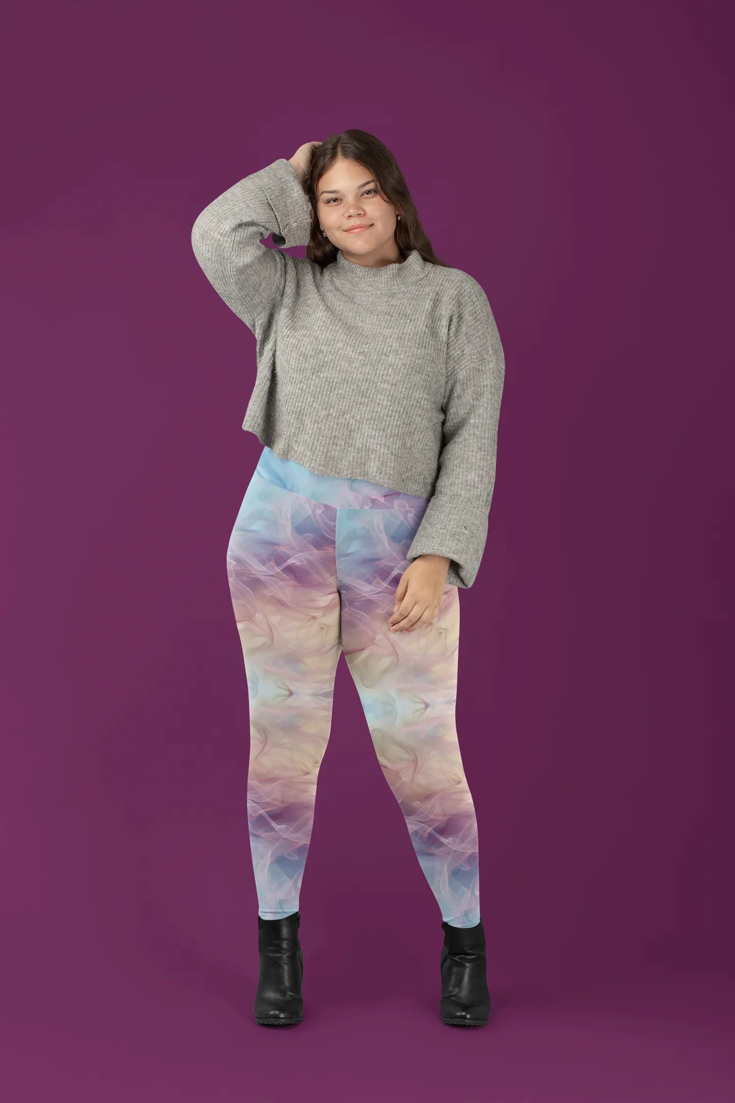 Dreamy Haze Mist Swirl Print Legging