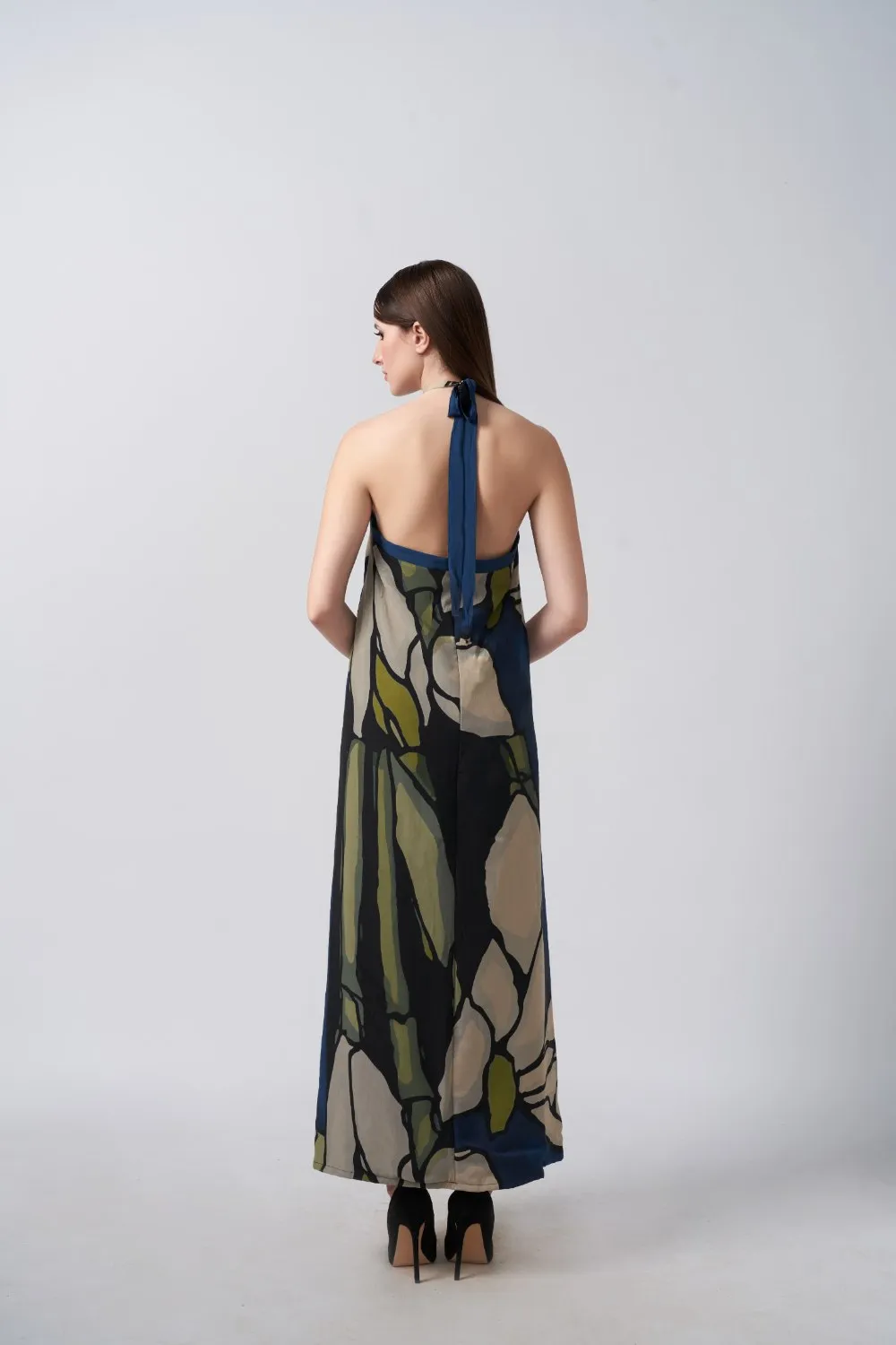 Floral Reverie Halter Neck Dress