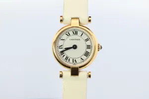 Genuine 18k Cartier Watch. 18k Gold Cartier Vendome 2163 Watch. CARTIER Mini