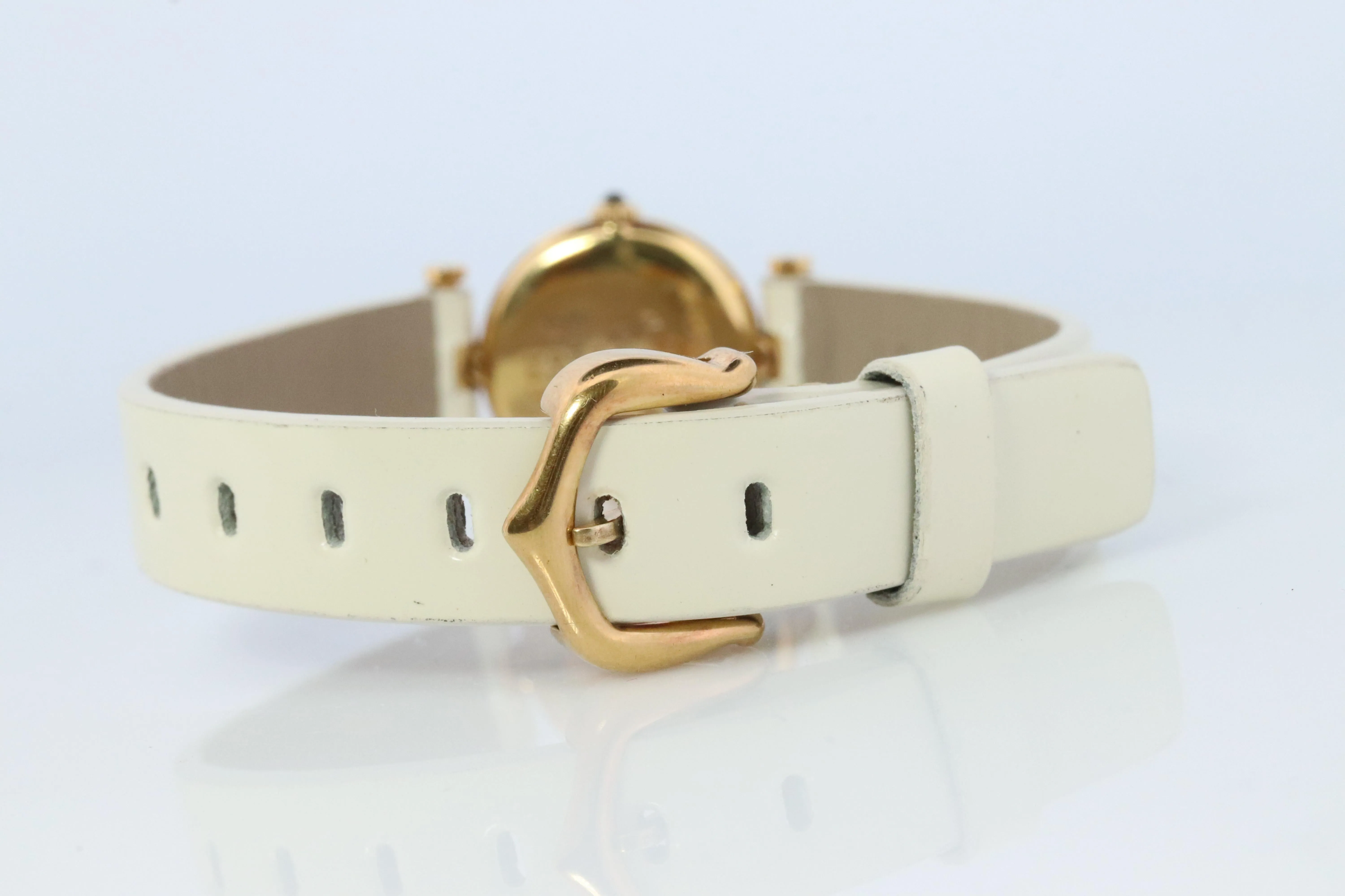 Genuine 18k Cartier Watch. 18k Gold Cartier Vendome 2163 Watch. CARTIER Mini
