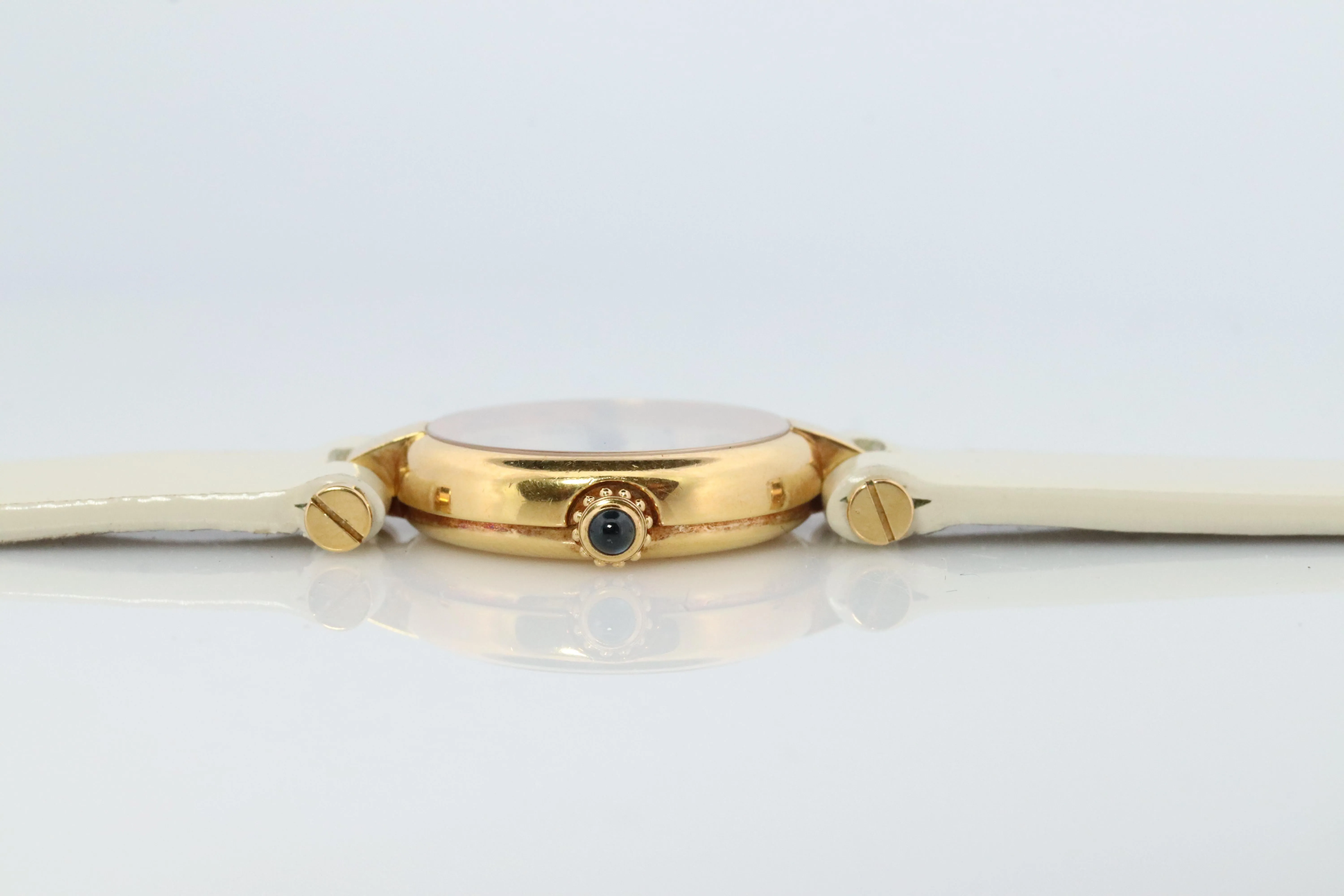Genuine 18k Cartier Watch. 18k Gold Cartier Vendome 2163 Watch. CARTIER Mini