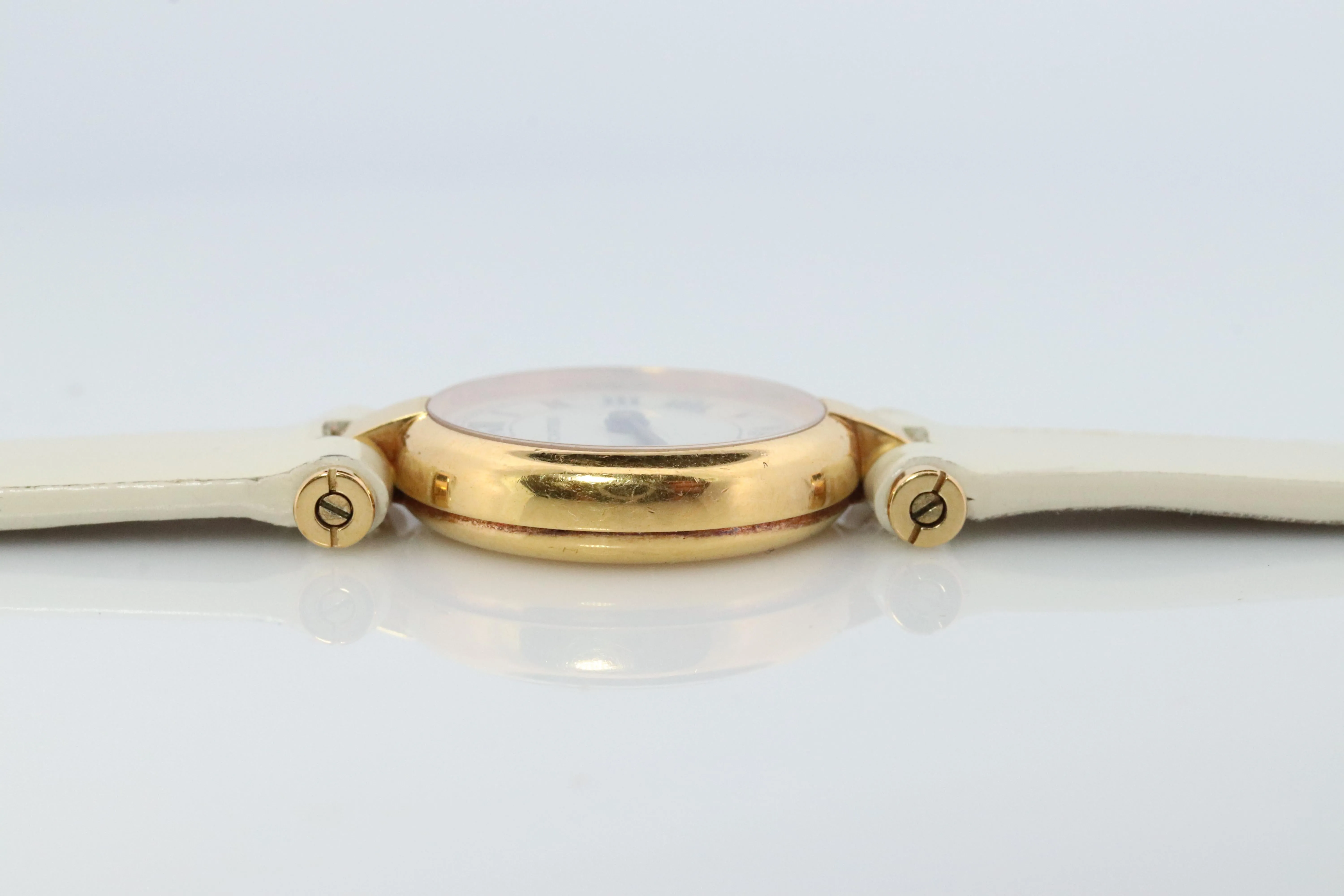 Genuine 18k Cartier Watch. 18k Gold Cartier Vendome 2163 Watch. CARTIER Mini