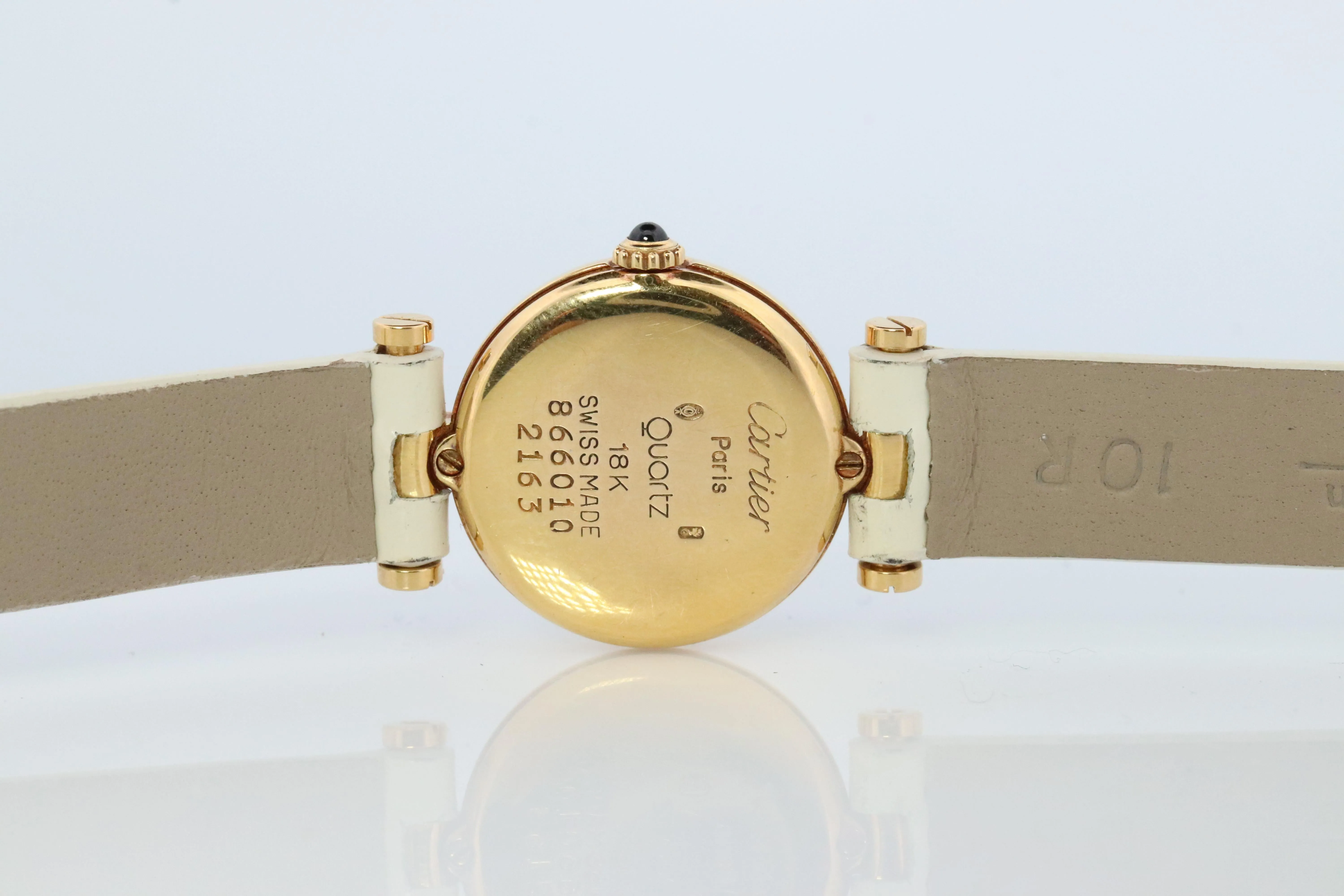 Genuine 18k Cartier Watch. 18k Gold Cartier Vendome 2163 Watch. CARTIER Mini