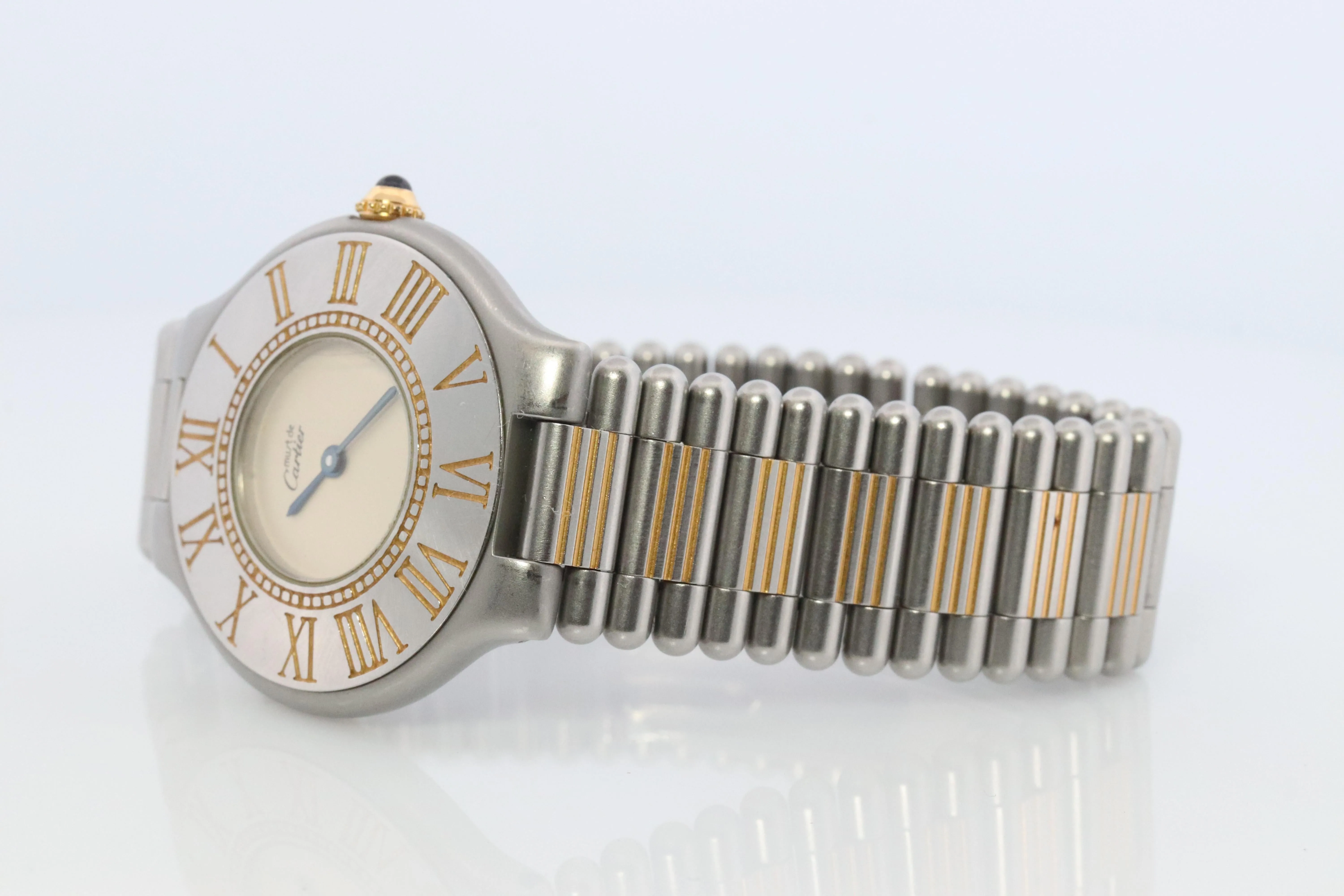 Genuine Cartier B01952 Watch. Must de Cartier 21 Stainless Steel Quartz Watch.