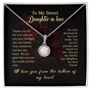 Gift for Daughter in Law Necklace Gift Mother in Law to Daughter in Law Gift