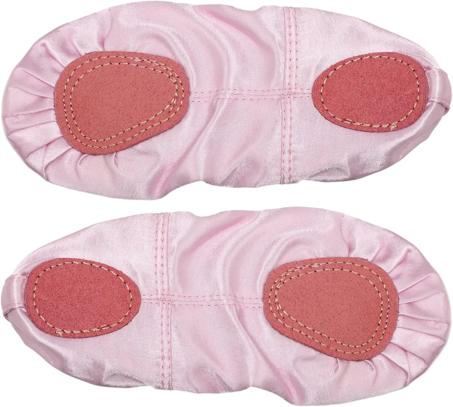 Girls Satin Ballet Flat Shoes Split Sole Slippers Ballroom Dance Shoes for Modern Dance Performance