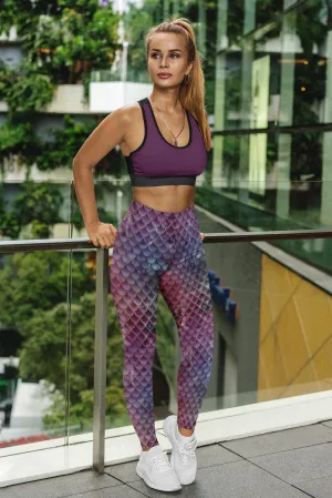 Gleaming Mermaid Armor Print Legging