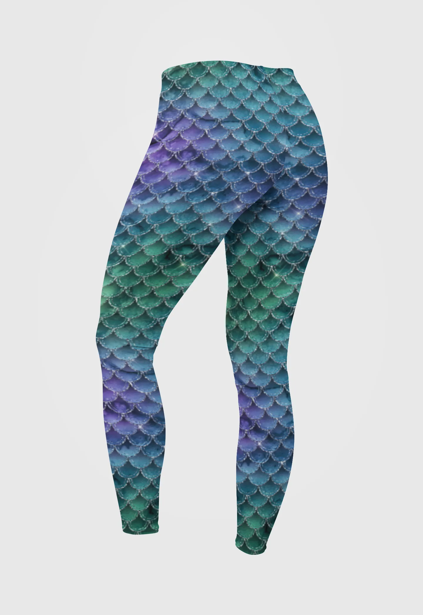 Glittering Mermaid Skin Print Legging