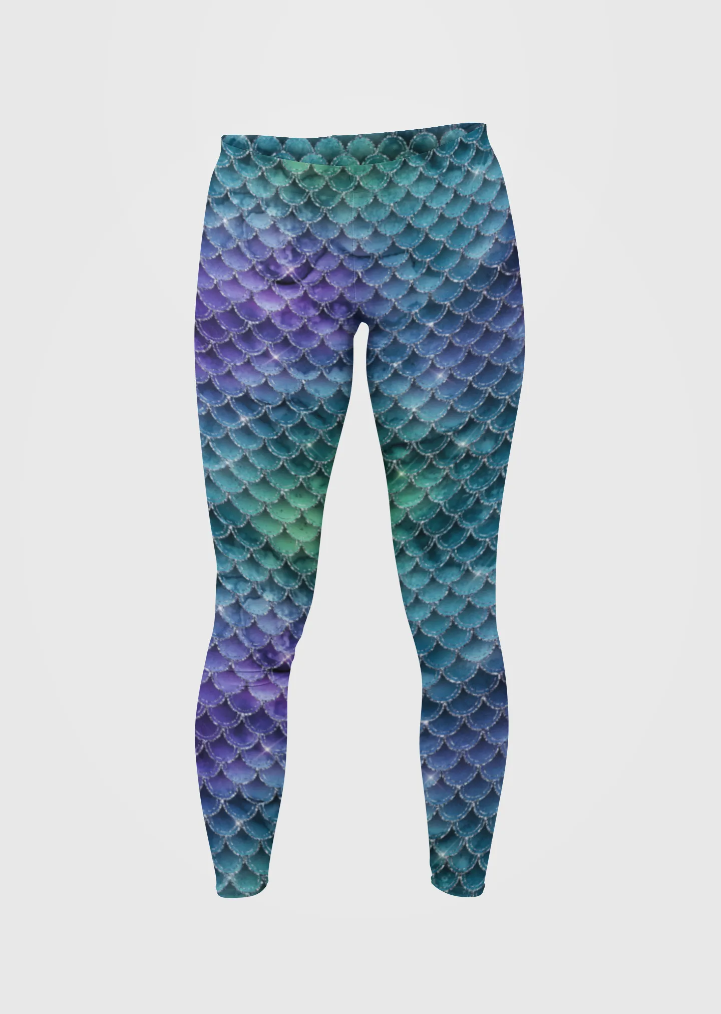Glittering Mermaid Skin Print Legging