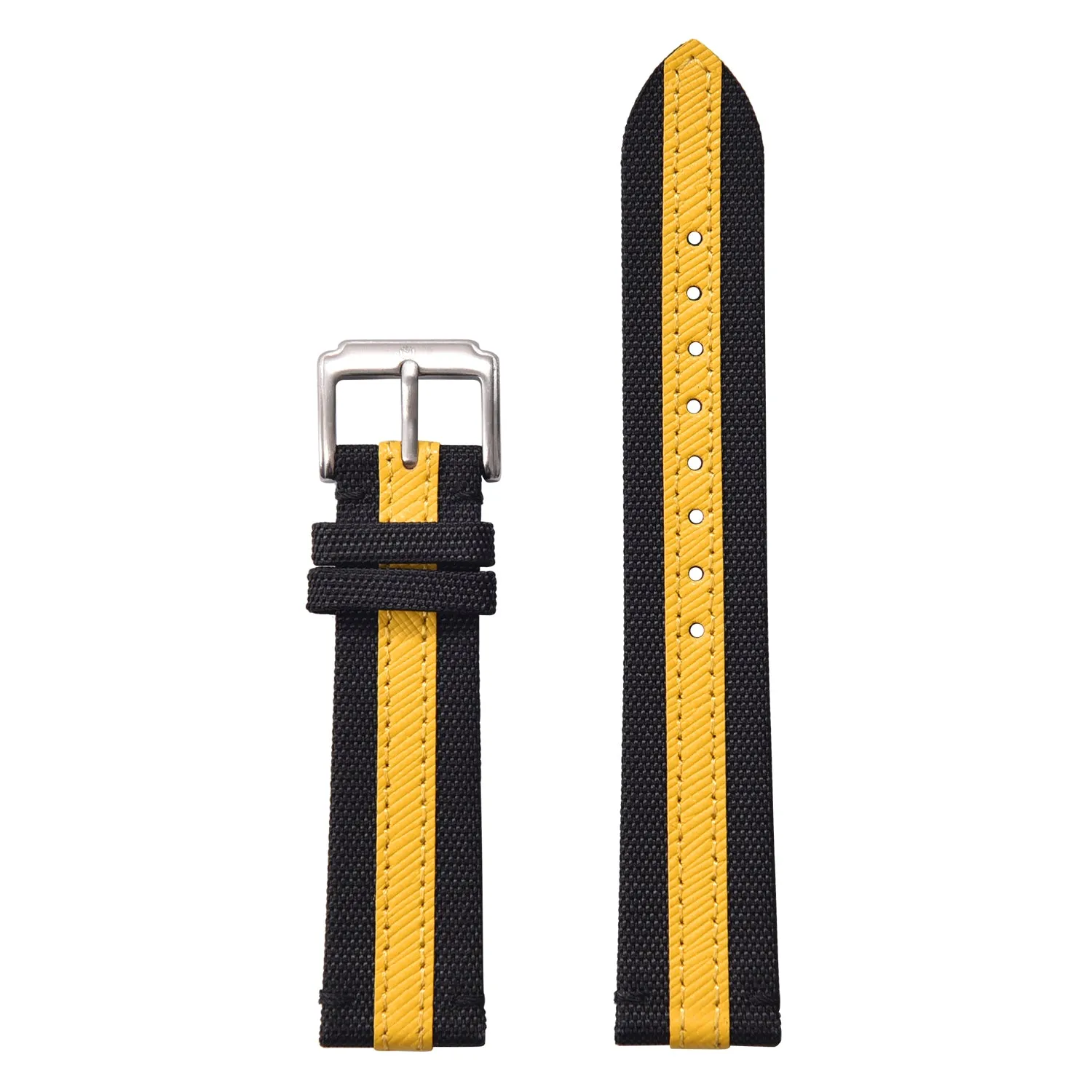 Halifax Watch Bands - Sailcloth & Saffiano Leather Hybrid