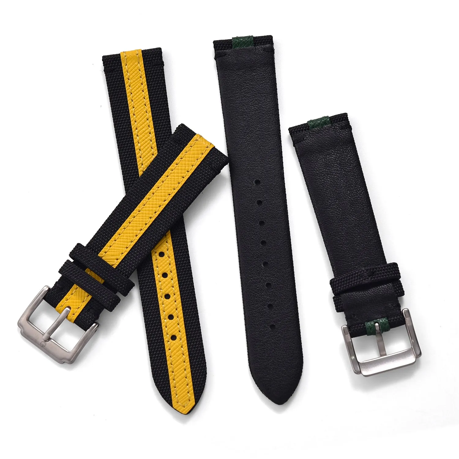 Halifax Watch Bands - Sailcloth & Saffiano Leather Hybrid