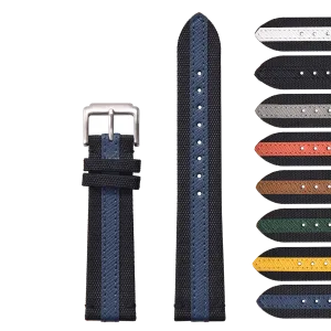 Halifax Watch Bands - Sailcloth & Saffiano Leather Hybrid