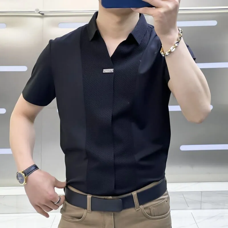 Hot Sale 55% OFFMens Business Casual Patchwork Shirt