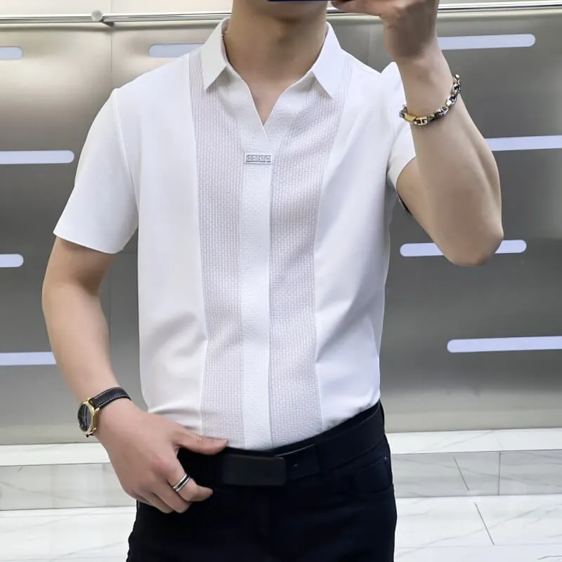 Hot Sale 55% OFFMens Business Casual Patchwork Shirt