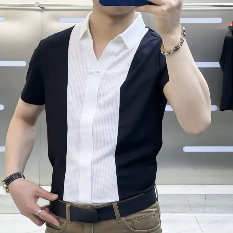 Hot Sale 55% OFFMens Business Casual Patchwork Shirt