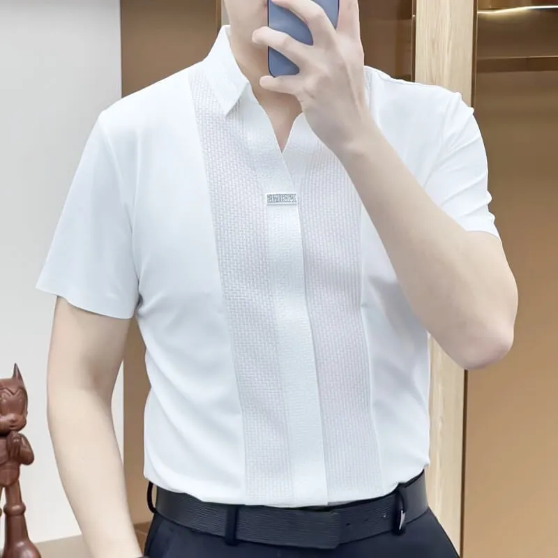 Hot Sale 55% OFFMens Business Casual Patchwork Shirt