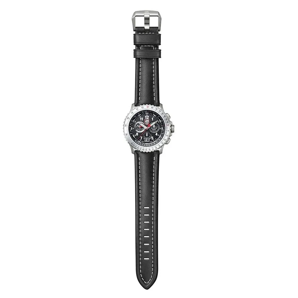 Luminox Men's Air F-22 Raptor 9240 Series Black Leather Strap Black Analog Dial Quartz Watch - XA.9241