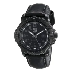 Luminox Women's Strap Watch - Modern Mariner Black Dial Black Leather | 7251.BO