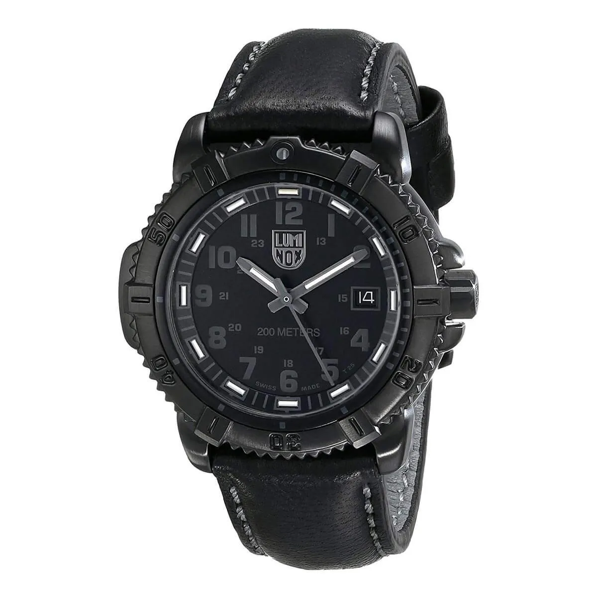 Luminox Women's Strap Watch - Modern Mariner Black Dial Black Leather | 7251.BO