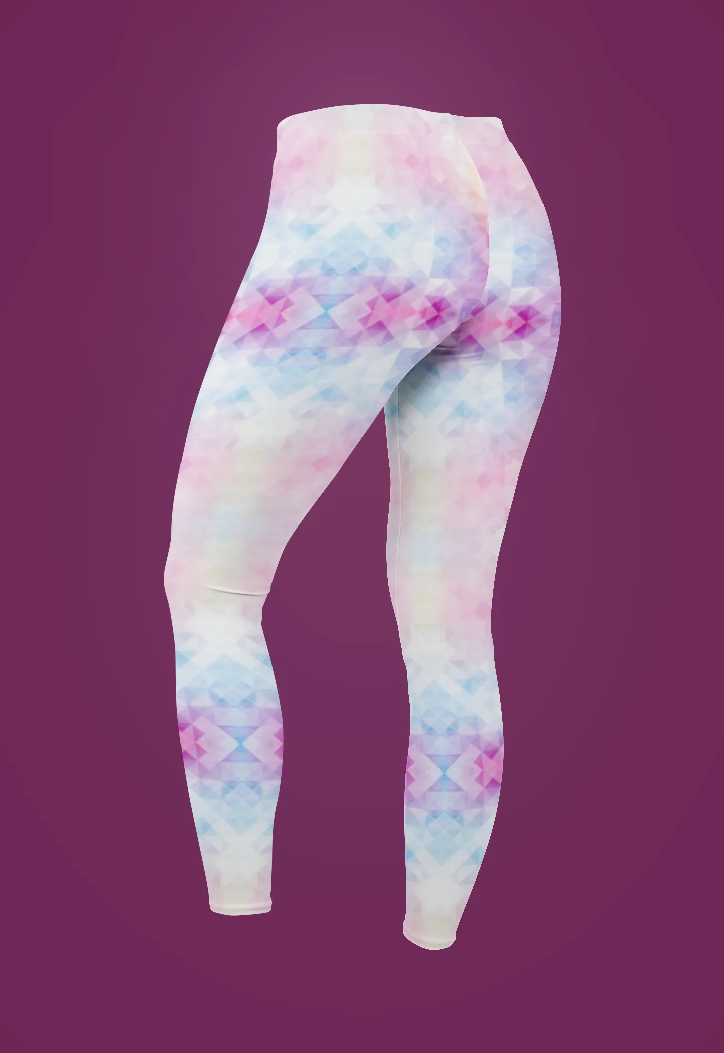 Magenta Pixel Matrix Print Legging
